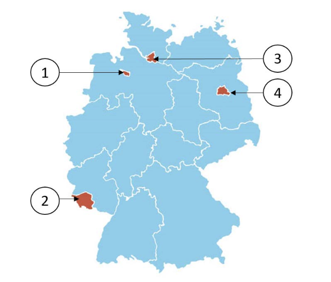 Which federal state is Hamburg?