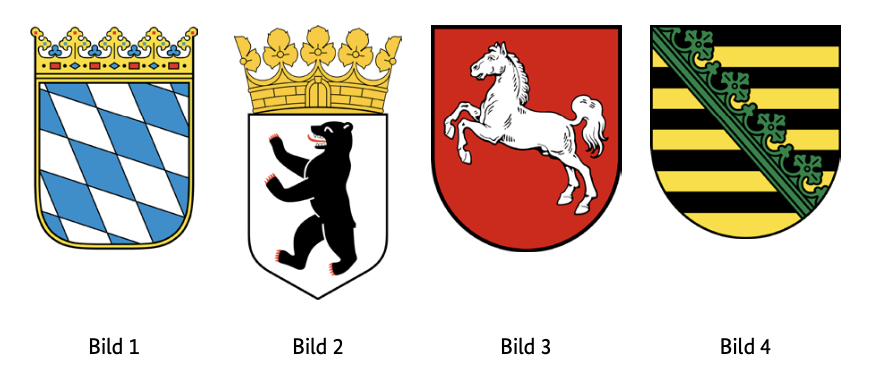 Welches Wappen gehört zum Freistaat Sachsen?